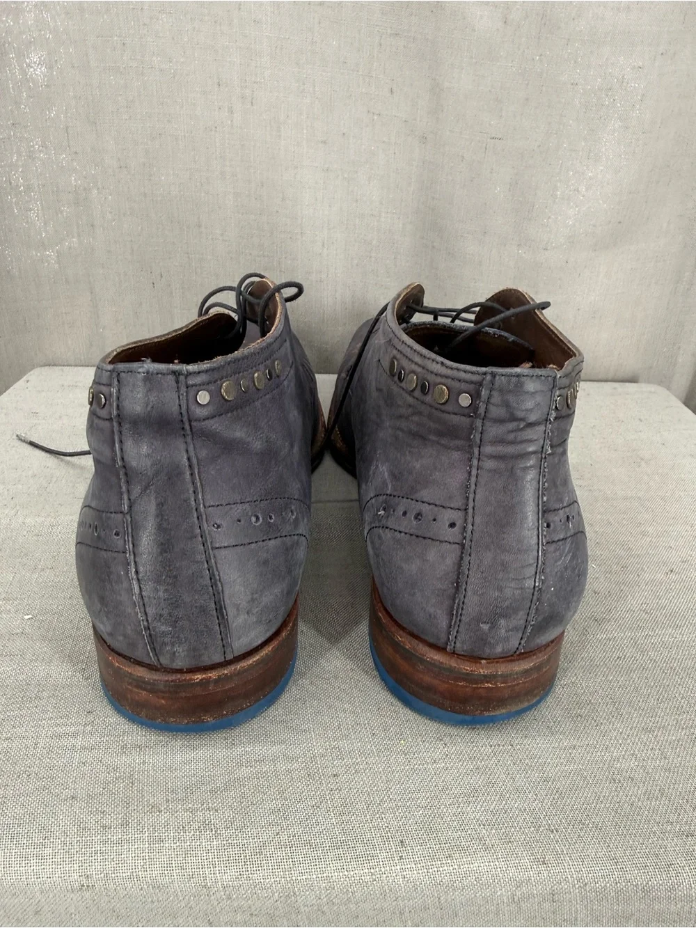 Floris Van Bommel Blue bottoms leather chukka Dress Shoes Men's Sz 9